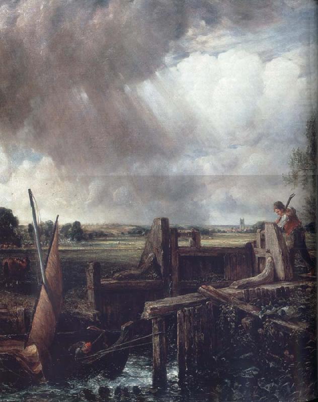 A boat passing a lock, John Constable